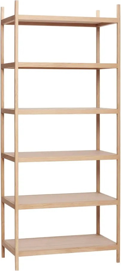 Библиотечен дъбов рафт, 80 x 190 cm - Hübsch