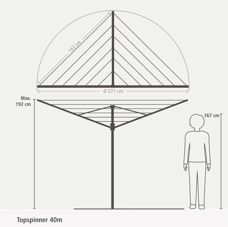 Градинска сушилня за дрехи Topspinner 40m – Brabantia