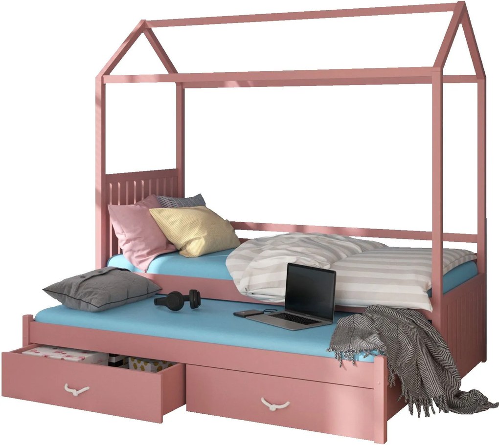 Бебешко Детско легло Umea-180 x 80-Without protector-Roz