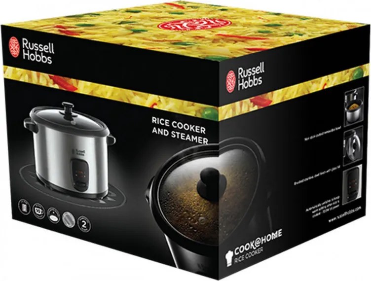 Втора ръка: Уред за варене на ориз Russell Hobbs Cook@Home 19750-56, 700W, 1.8 l, Поддържане на топлината, Инокс