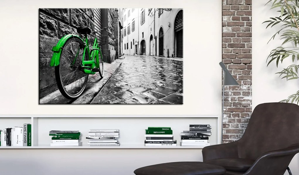 Печат върху платно - Vintage Green Bike 60x40