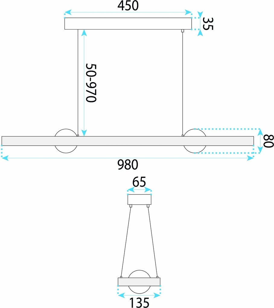 ВИСЯЩА ТАВАННА ЛАМПА LED G159-CP GOLD