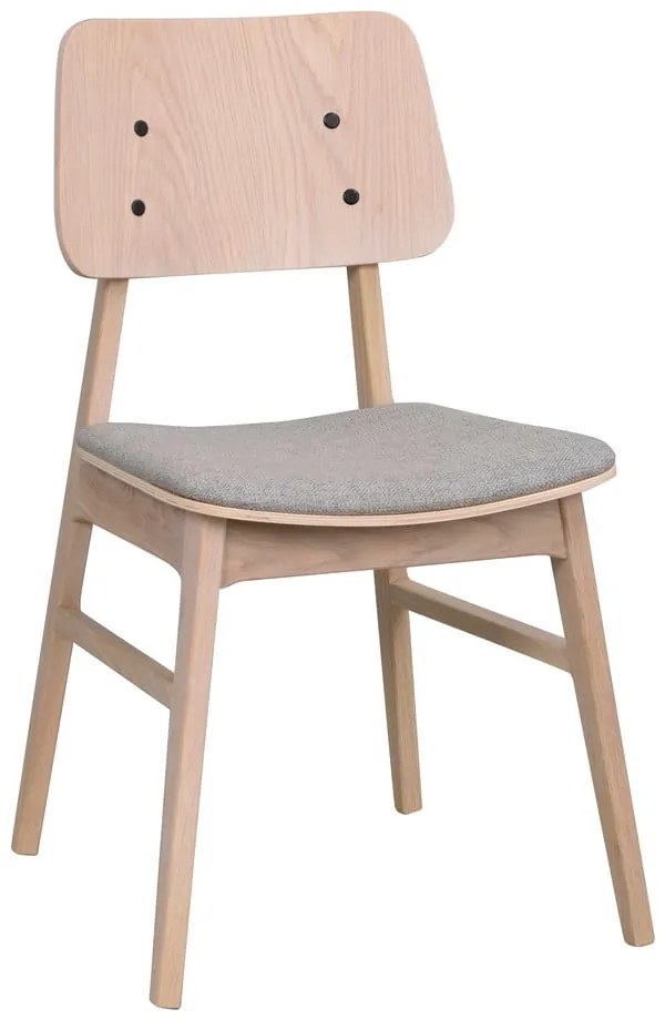 Светлокафяв трапезен стол със светлосива седалка Nagano - Rowico