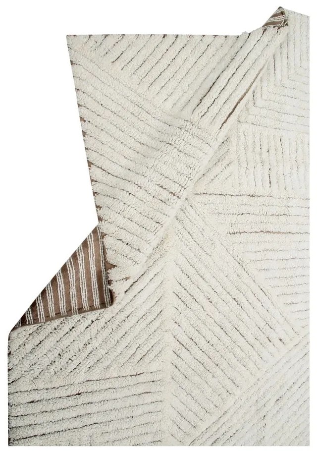 Кремав ръчно изработен вълнен килим подходящ за пране 170x240 cm Almond Valley – Lorena Canals