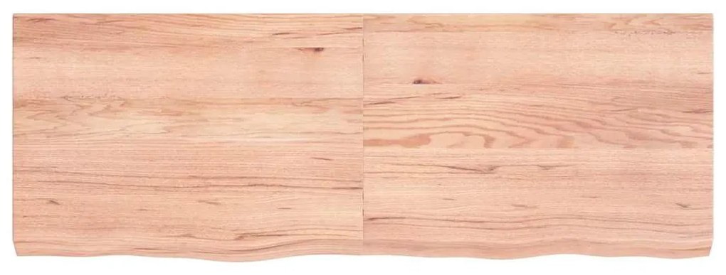 3156380 vidaXL Плот за маса светлокафяв 140x50x(2-6) см обработен масивен дъб