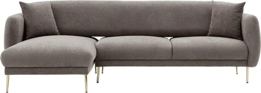 Сив ъглов диван (ляв ъгъл) Simena – Balcab Home