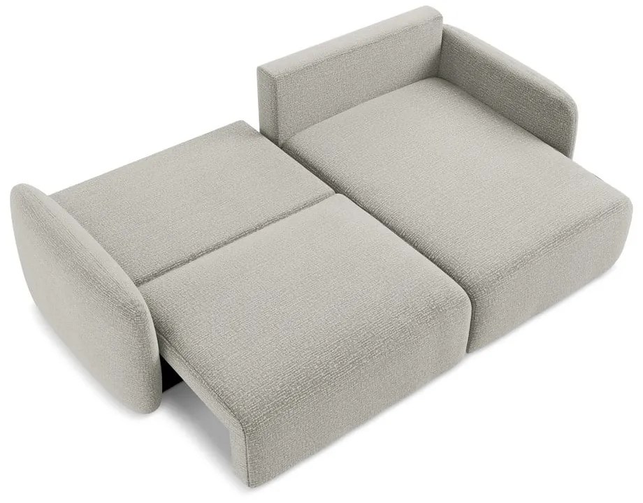 Светлосив разтегателен ъглов диван с място за съхранение (десен ъгъл) Kalena – Makamii