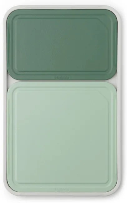 Комплект 3 бр дъски за рязане Brabantia Tasty+ 1003309, Неплъзгащи се, Лесни за почистване, Зелен/Бял