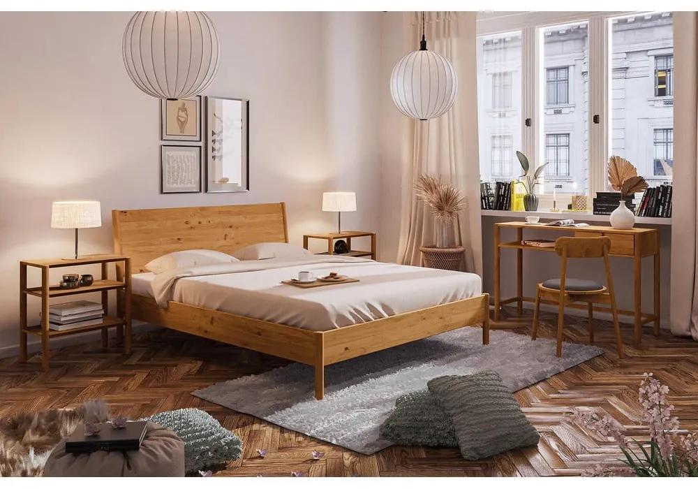 Единично легло от дъбова дървесина 90x200 cm в естествен цвят Pola - The Beds