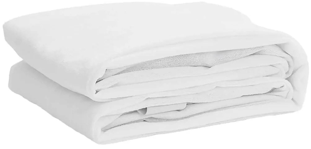 4100166 vidaXL Протектор за матрак, бял, 140x190 см, водоустойчив