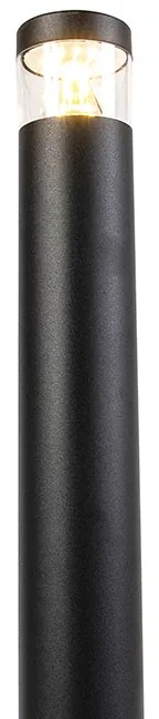 Модерна външна лампа черна 100 см IP44 с LED - Roxy