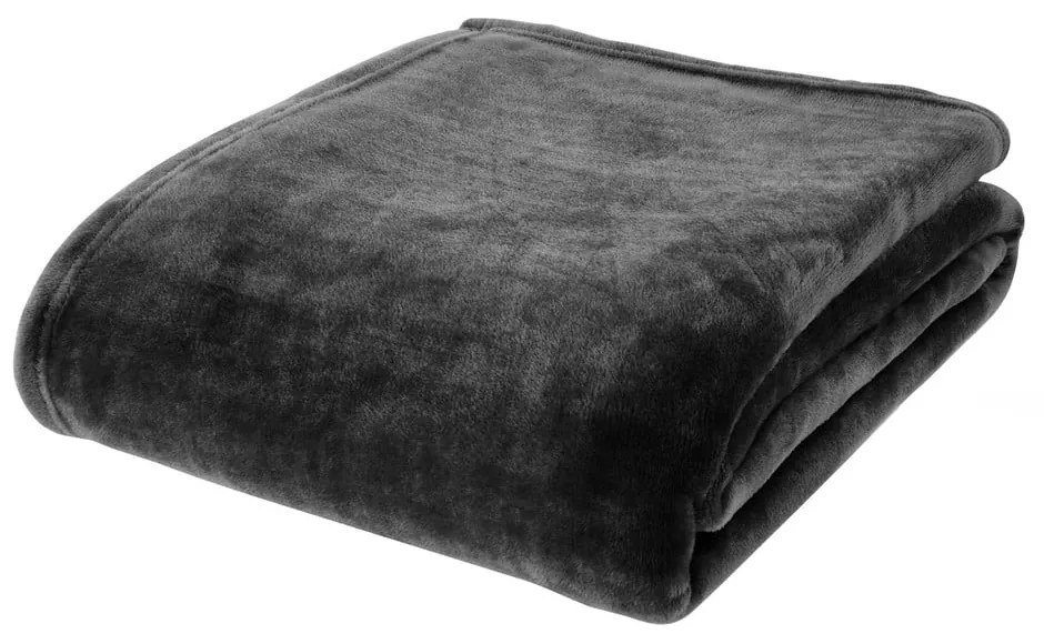 Черно одеяло от микроплюш 130x170 cm Raschel Velvet – Catherine Lansfield