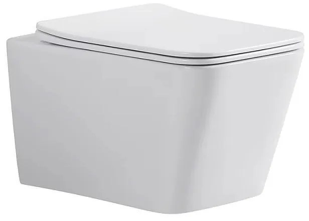 Конзолна тоалетна чиния 5135 TORNADO, Inter Ceramic, седалка и капак, порцелан, бял гланц, 36х37х52см