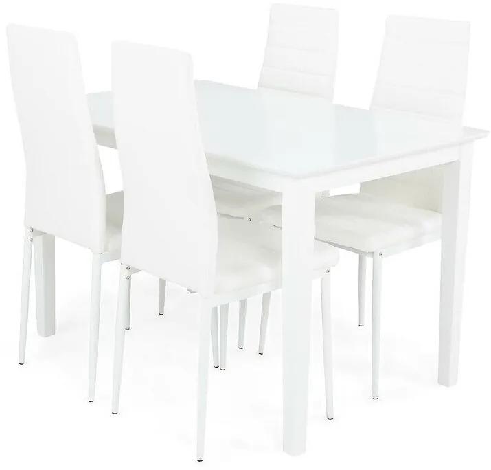 Маса и столове за трапезария Scandinavian Choice 71474x75x120cm, Брой места: 4, Правоъгълен, Дърво: Каучук