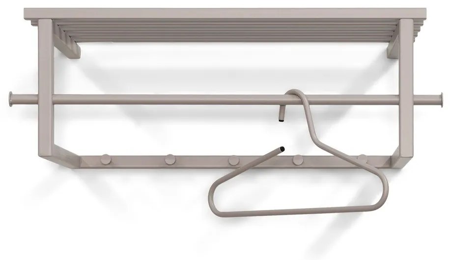 Кафяво-сива метална стенна закачалка с рафт 76 cm Marco – Spinder Design
