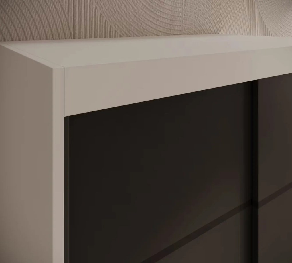 Гардероб Wardis 100 плъзгащ се-Leuko-Мауро