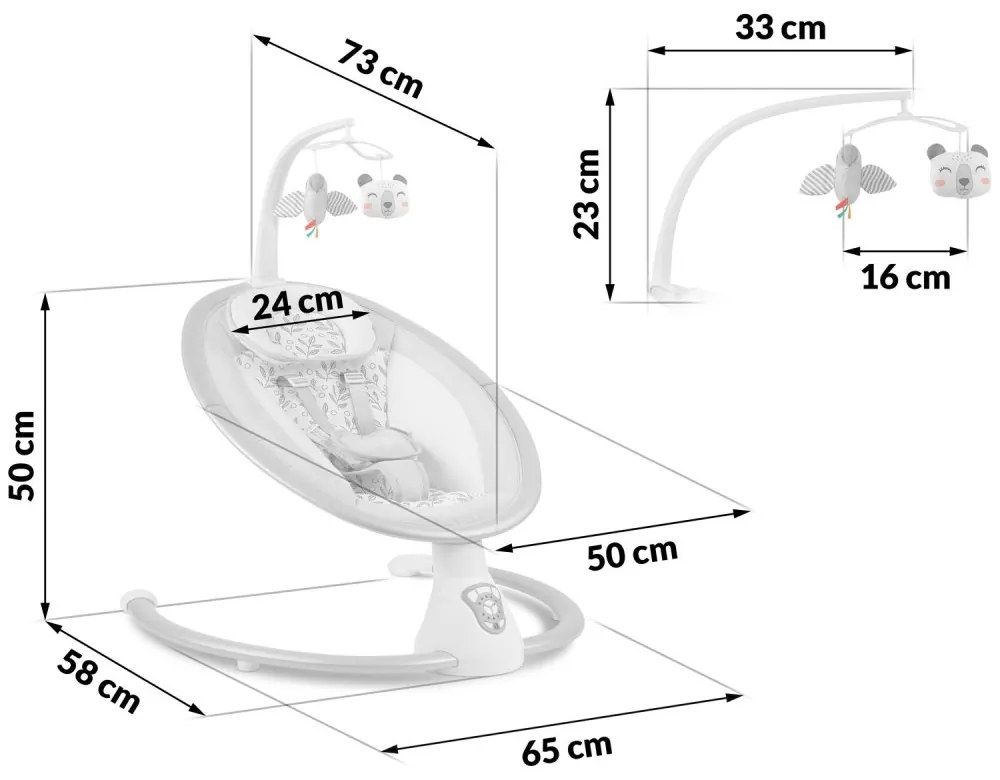 Многофункционален детски люлеещ се стол с мелодии