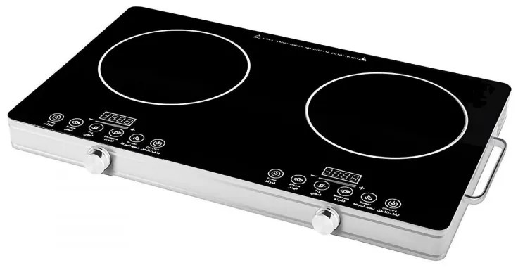 Двоен инфрачервен котлон Elite EFP-1258T, 4400W, LED дисплей, Сензорно управление, Таймер, Черен/сив
