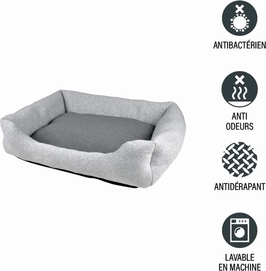 Светлосиво легло за домашни любимци 70x58 cm Graphene – Love Story