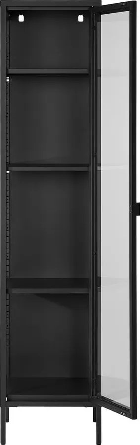 Черна метална витрина 40x180 cm Brisbane – House Nordic