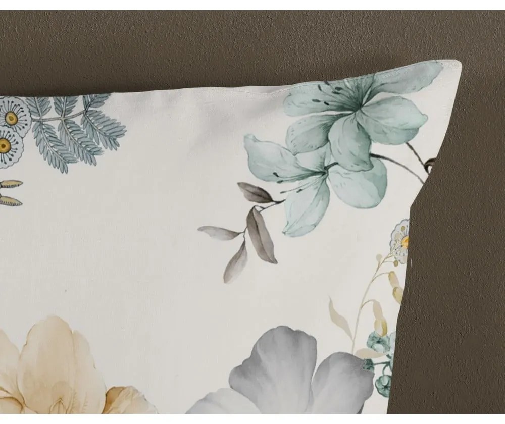 Зелено-кремаво единично удължено памучно спално бельо 140x220 cm Celina – Good Morning