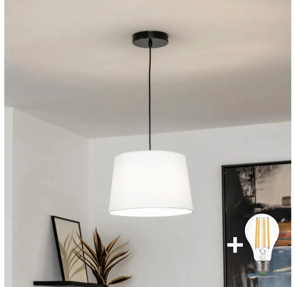Brilagi - LED полилей на кабел CERIA 1xE27/40W/230V Ø 30 см бял