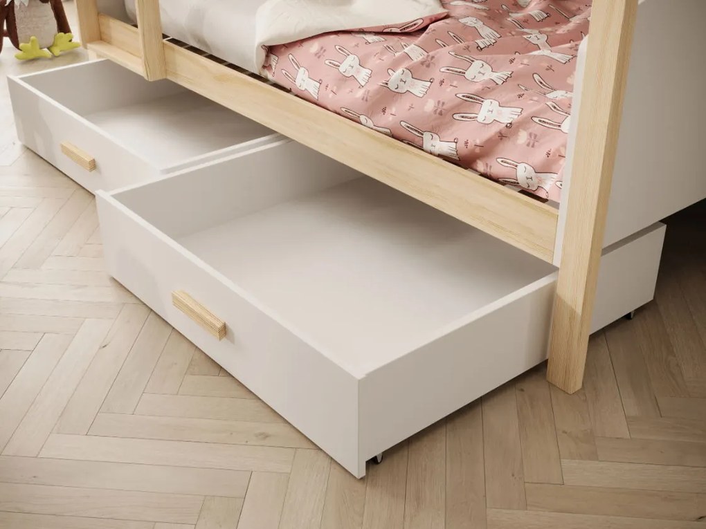 Двуетажно легло Jacky M-Бяло-Сонома-200 x 90