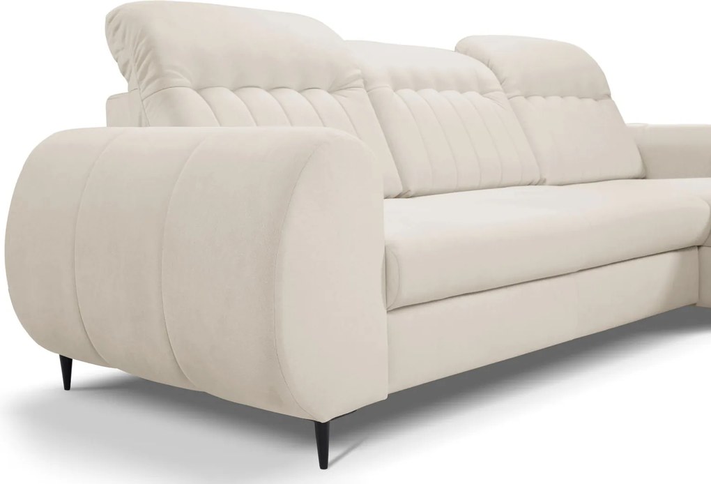 Ъглов диван Blanc-Кремав-Ляво