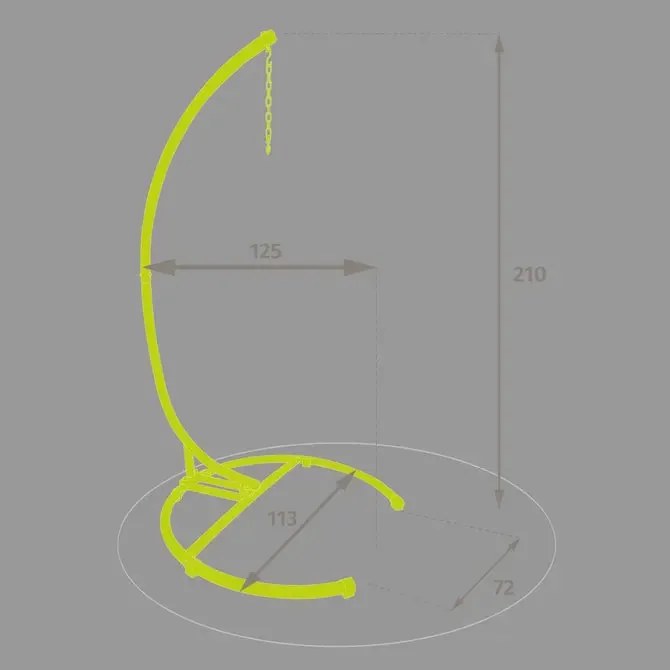 Стойка за висящо кресло Hesperide Panao - Графит