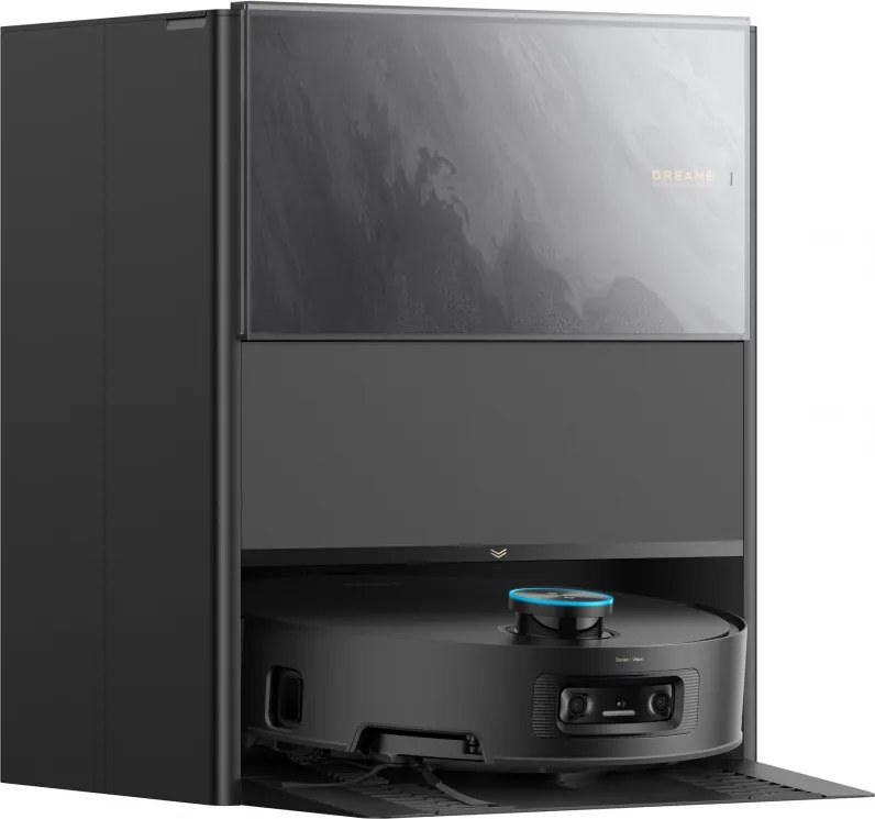 Прахосмукачка робот Dreame Aqua 10 Ultra Track RLR81CE-BK, 25000 Pa, 200 мин, 3.5/4 л, Сухо/мокро, AI камери, VersaLift DToF, Автоматично почистване на моп при 100°C, Черен