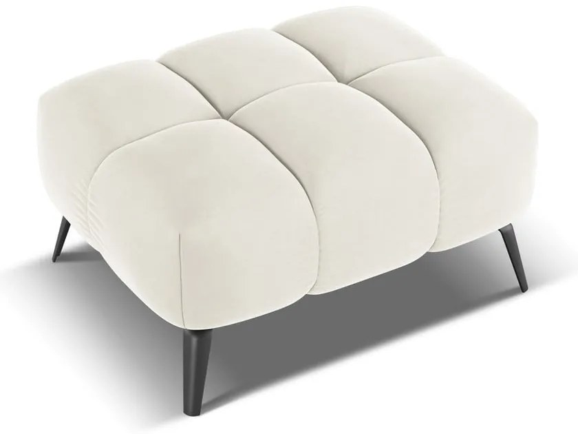 Бяла кадифена табуретка Nalu – Makamii