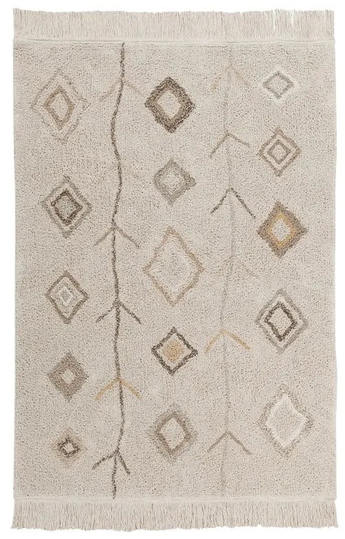 Бежов ръчно изработен памучен килим подходящ за пране 170x240 cm Kaarol Earth – Lorena Canals