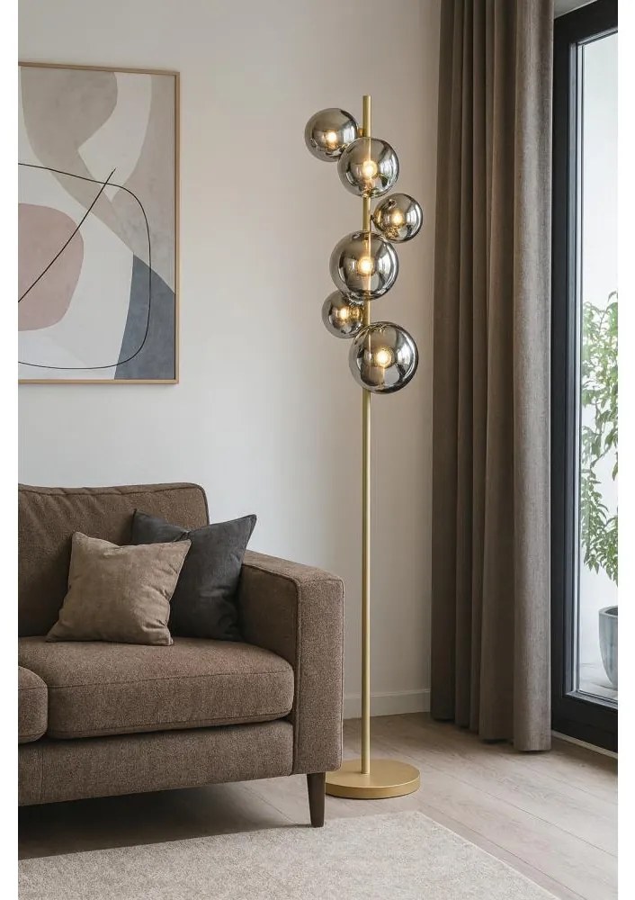 Brilagi - LED Лампион MILLA 7xG9/3W/230V златист/опушен