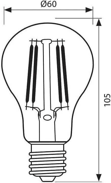 LED крушка VIVALUX Flick Opal LED, 8W, E27, 3000К