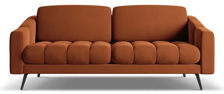 Оранжев кадифен диван 202 cm Nalu – Makamii