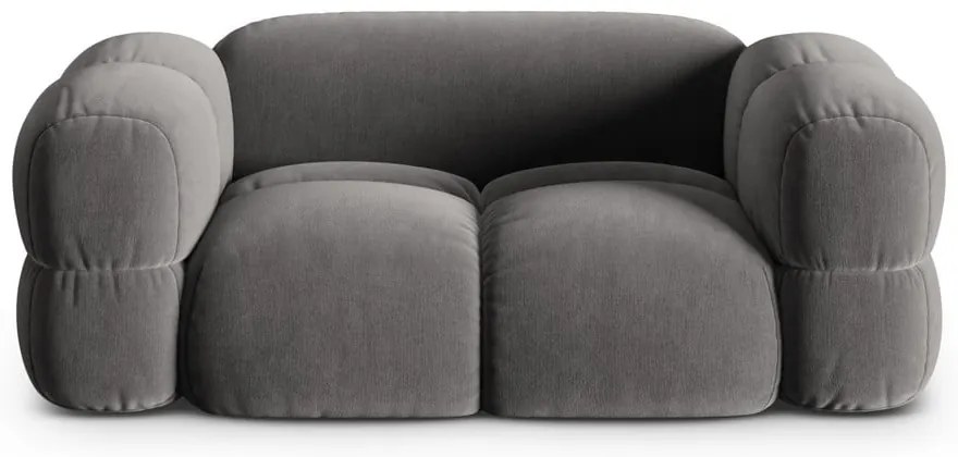 Сив кадифен диван 180 cm Loretto – Cosmopolitan Design