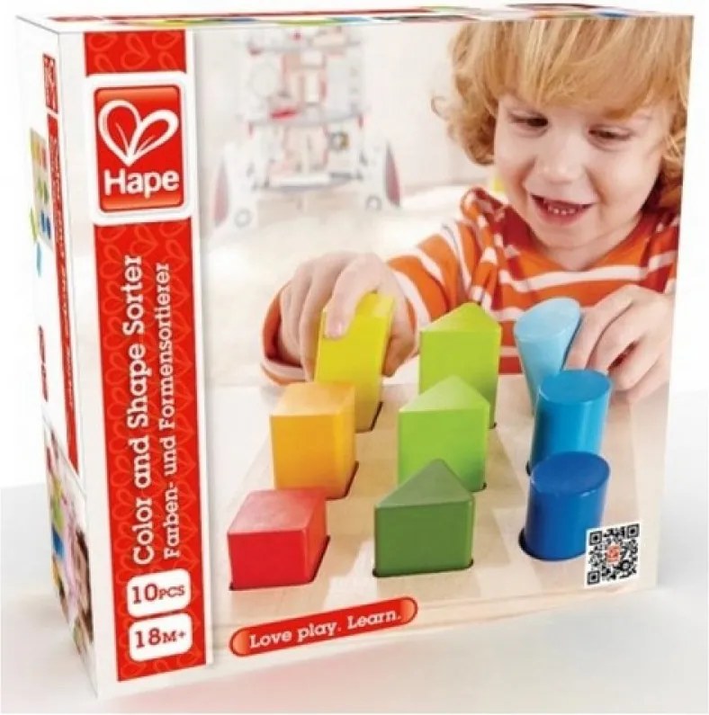 Hape - Дървени геометрични фигури за подреждане H0426