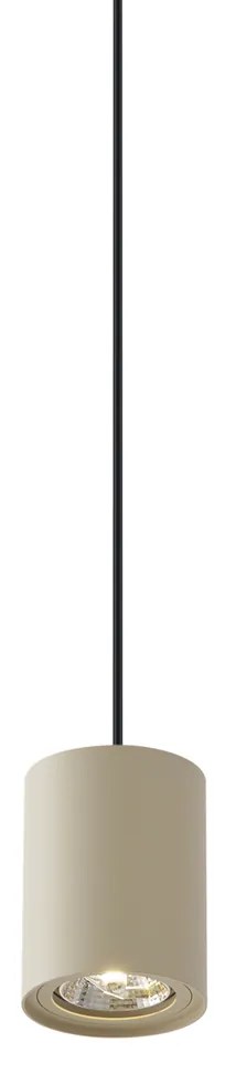 Модерна висяща лампа бежова с черна за релсова система 1-фазна GU10 70mm - Iconic Holt