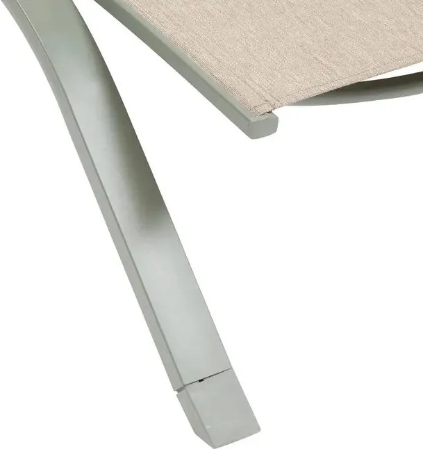 Сгъваем шезлонг с колелца Hesperide Jimani, Алуминий, Регулируем - Мока/Пралине