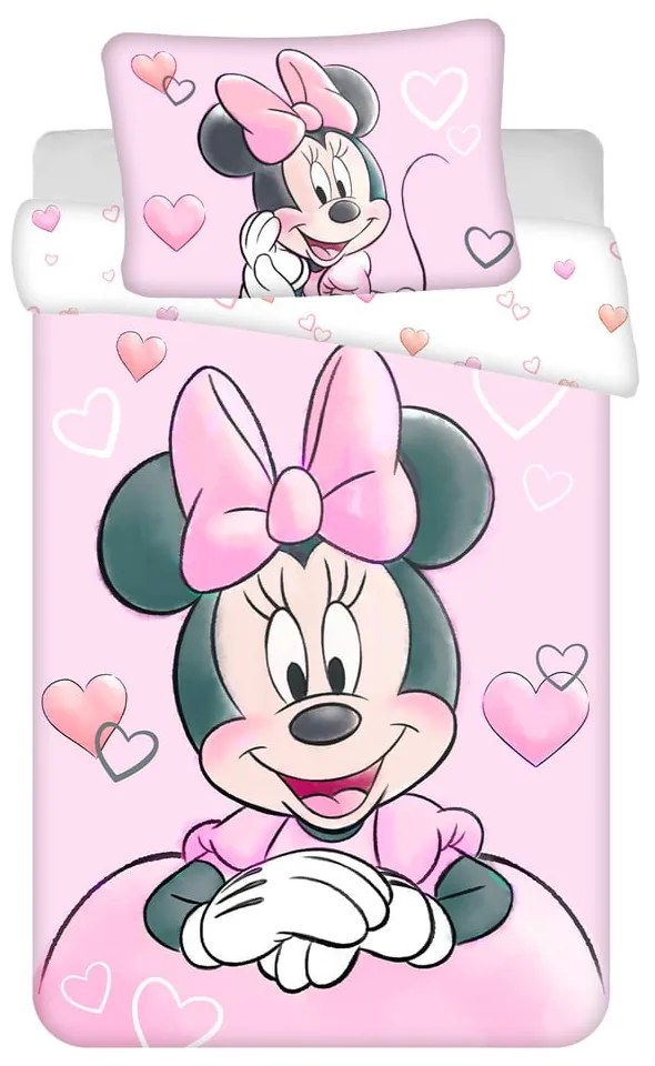 Памучно спално бельо за детско легло 100x135 cm Minnie - Jerry Fabrics