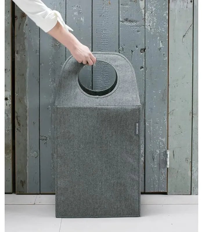 Торба за пране Brabantia 1001094, 55 л, Твърдо и отделящо се дъно, Магнитни дръжки, Черен