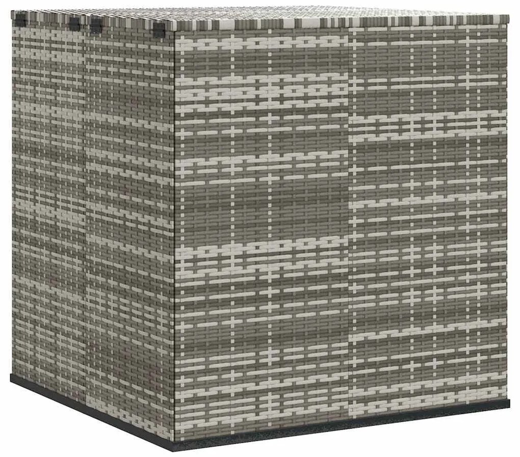 317228 vidaXL Кутия за градински възглавници PE ратан 100x97,5x104 см сива