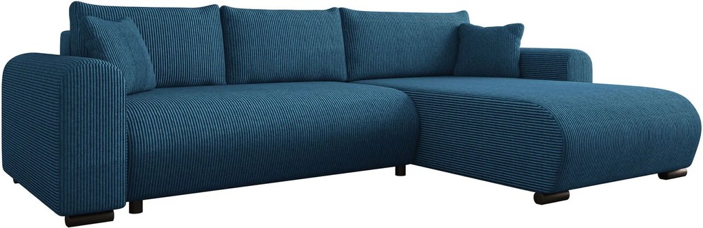 Ъглов диван Merkos I-Тъмно синьо