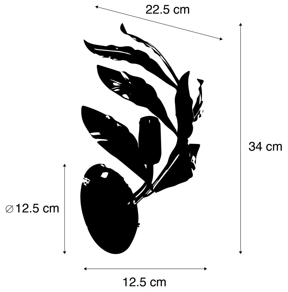 Арт Деко стенна лампа антично злато - Linden