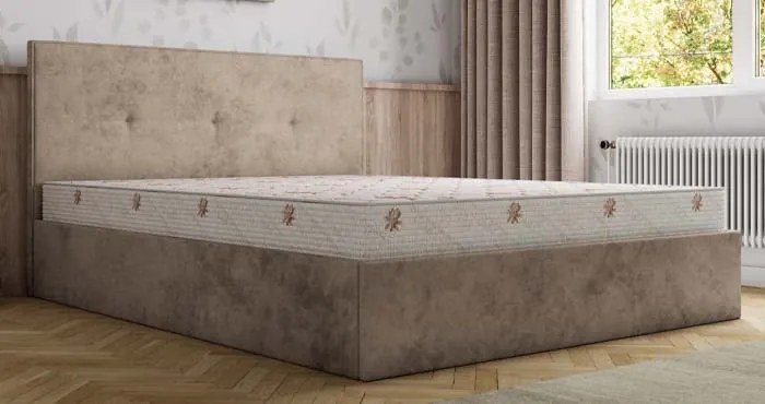 Спалня Alfa с еднолицев матрак-160x200-Бежов