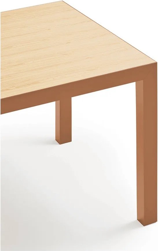 Трапезна маса с дъбова дървена плоскост 75x180 cm Alma – Teulat