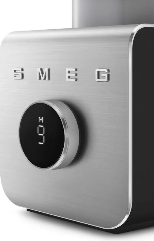 Блендер Smeg Collezione BLC02BLMEU, 1400W, 1.5 л, 22000 об/мин, 5 програми, 9 скорости, Трошене на лед, Неръждаема стомана, Черен/Инокс