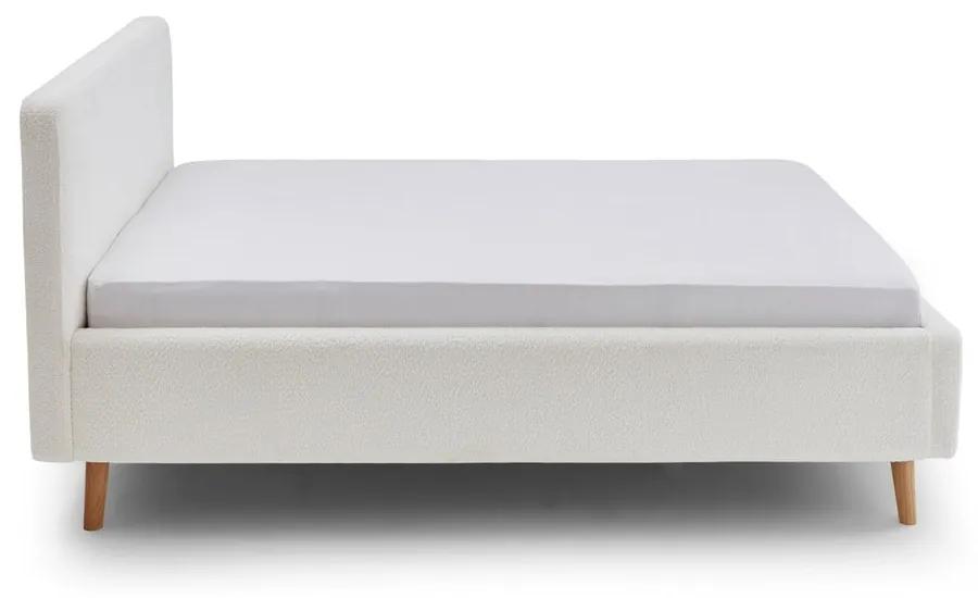 Бяло тапицирано двойно легло 140x200 cm Mattis - Meise Möbel