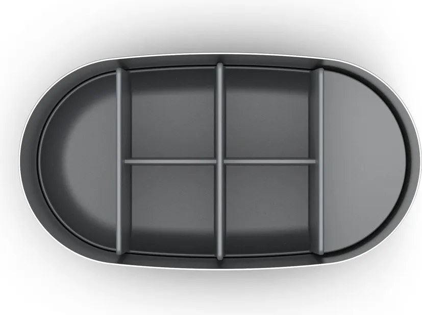 Стойка за четки за зъби от неръждаема стомана в блестящо сребрист цвят EasyStore Luxe – Joseph Joseph