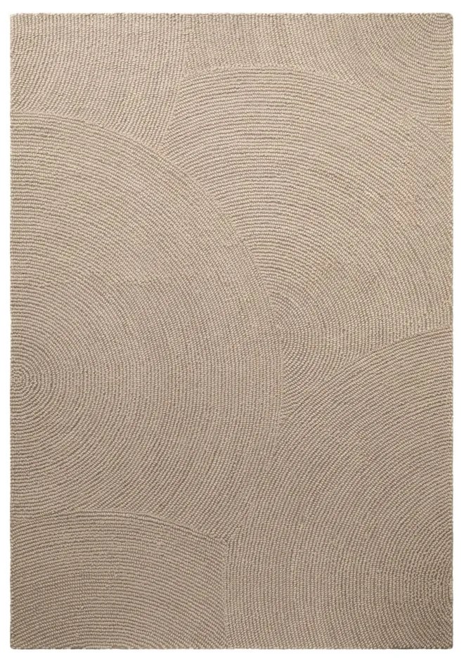 Бежов ръчно изработен вълнен килим 80x150 cm Eleni Light Beige – Hanse Home